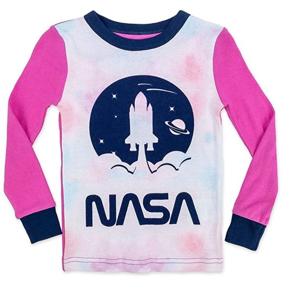 Girls NASA Space Explorer 2 piece Snug Fit Cotton Pajamas Size XS 4 Large 10 NWT - Picture 2 of 3